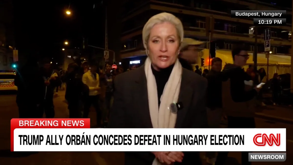 CNN reporting from Budapest on the Hungarian election result